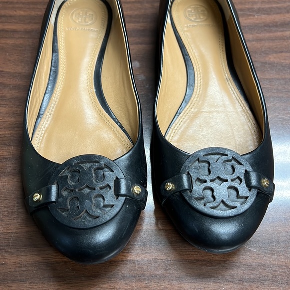 Tory Burch Women's Miller Ballet US 9M Black Flats Made In Brazil - Picture 2 of 8
